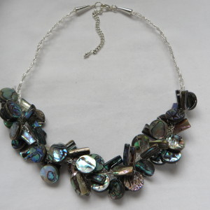 Paua Shell Necklace & Earrings
