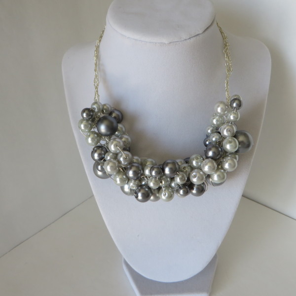 Grey on Grey Pearls Necklace
