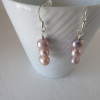Pink Pearls and Crystals Earrings