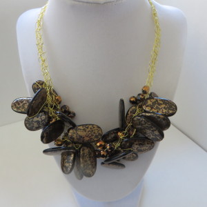 Gold and Brown Necklace