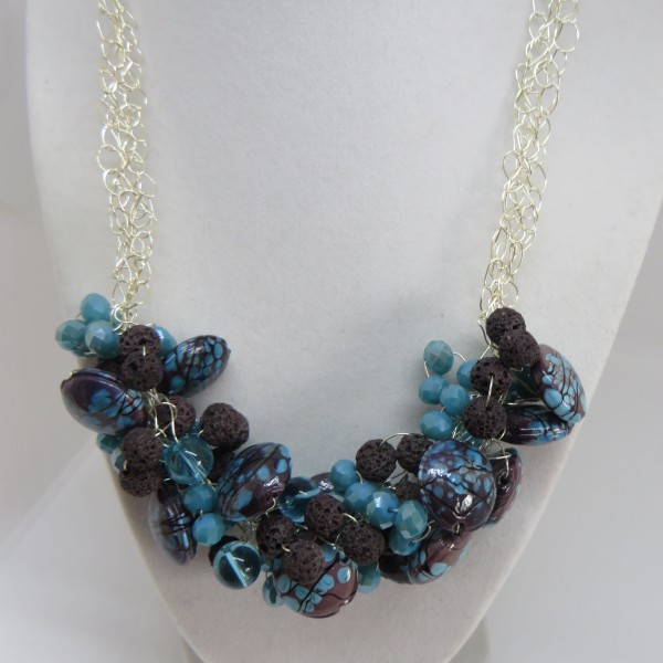 Turquoise and brown beads.