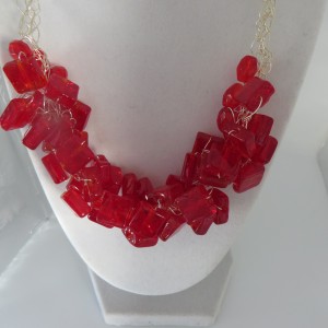 Red and Red Necklace
