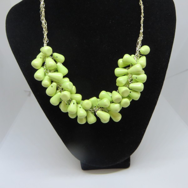 Lime Green Howlite Necklace