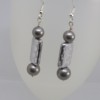 Grey and Silver Earrings