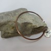 Copper Bangle with Sterling Silver Heart