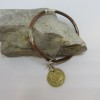 Copper Bangle Bracelet with a New Zealand Coin