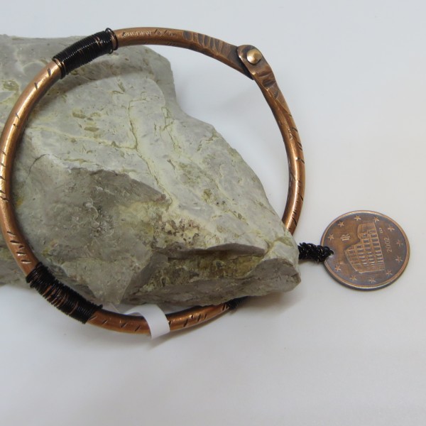 Copper Bangle with a Penny