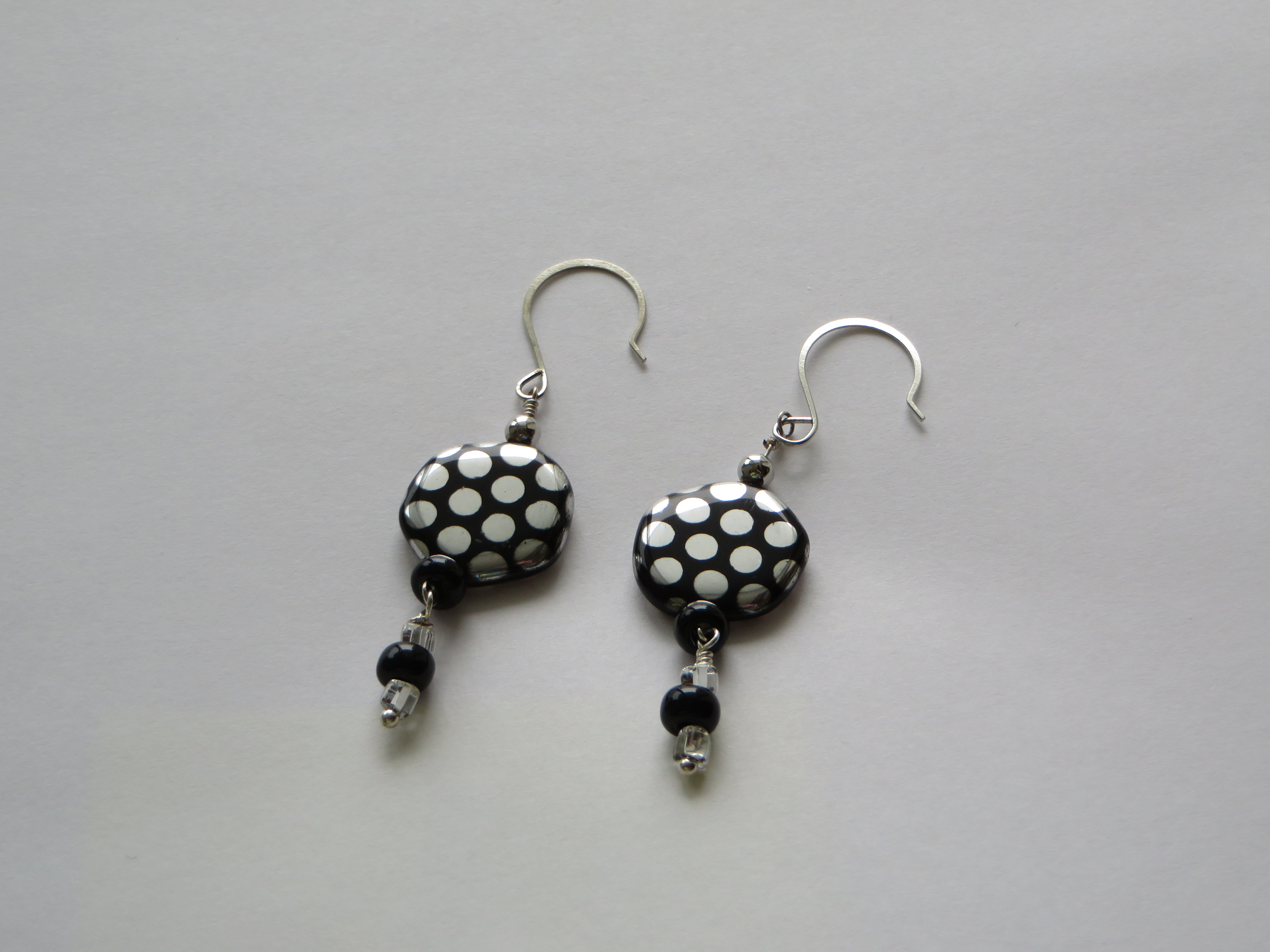 Silver and Black Necklace & Earrings | Janell Jewellry
